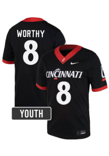 Kenny Worthy Cincinnati Bearcats Youth Black Nike NIL Name And Number Football Jersey