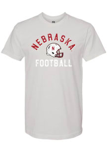 Summit Sportswear Nebraska Cornhuskers Grey Football Football Helmet Number One Short Sleeve T Shi..