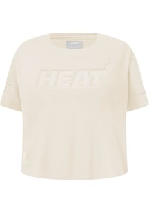 Pro Standard Miami Heat Girls White Neutral Short Sleeve Fashion T-Shirt