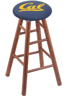 Cal Golden Bears Round Cushion Oak Pub Stool - Brown