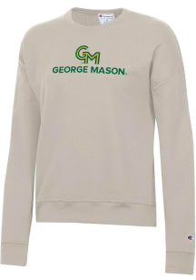 Champion George Mason University Womens Oatmeal Heather Powerblend Crew Sweatshirt