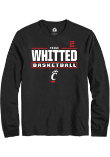 Paige Whitted Cincinnati Bearcats Black NIL Stacked Box Long Sleeve Player T Shirt