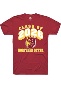 Rally Northern State Wolves Maroon Class of 2026 Short Sleeve T Shirt