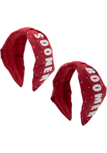 Oklahoma Sooners Top Knot Beaded Womens Headband