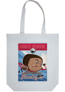 Ohio State Buckeyes White Canvas Tote