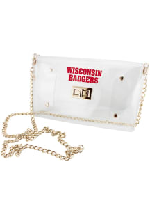 Wisconsin Badgers Stadium Approved Envelope Womens Clear Tote