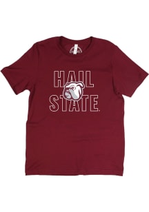 Mississippi State Bulldogs Womens Maroon Outline Short Sleeve T-Shirt