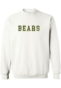 Baylor Bears Womens White Varsity Patch Crew Sweatshirt