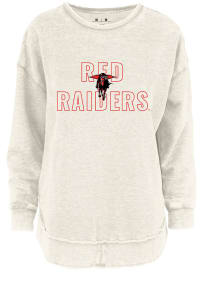 Texas Tech Red Raiders Womens Ivory Outline Crew Sweatshirt