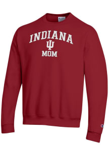 Champion Indiana Hoosiers Mens Crimson Mom Powerblend Long Sleeve Crew Sweatshirt