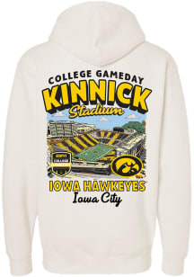 Something Inked Iowa Hawkeyes Mens Ivory ESPN College Gameday Stadium Long Sleeve Hoodie
