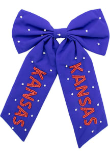 Kansas Jayhawks Beaded Womens Hair Scrunchie
