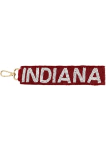 Indiana Hoosiers Beaded Keychain - Red