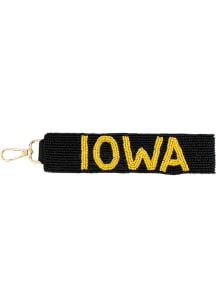 Iowa Hawkeyes Beaded Keychain - Black