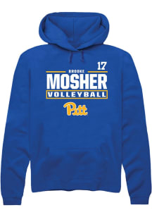 Brooke Mosher Pitt Panthers Mens Blue NIL Stacked Box Player Hood