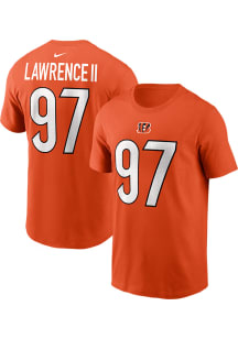 Dexter Lawrence Cincinnati Bengals Orange Alternate Short Sleeve Player T Shirt