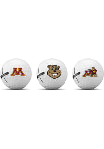 Minnesota Golden Gophers 3 Pack Golf Balls
