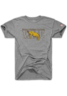 The Mitten State Western Michigan Broncos Grey 80s Bronco Short Sleeve Fashion T Shirt