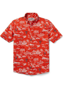 Reyn Spooner Texas Tech Red Raiders Mens Red Kekai Short Sleeve Dress Shirt