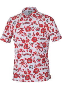 Reyn Spooner Cincinnati Reds Mens White Game Day Short Sleeve Fashion Polo