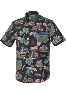 Reyn Spooner Houston Astros Mens Black Scenic Short Sleeve Dress Shirt