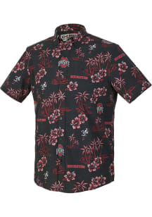 Reyn Spooner Ohio State Buckeyes Mens Black Kekai Button 24 Short Sleeve Dress Shirt
