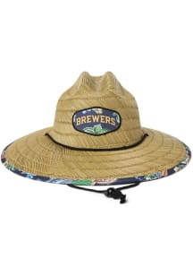 Reyn Spooner Milwaukee Brewers Brown Scenic Straw Mens Bucket Hat