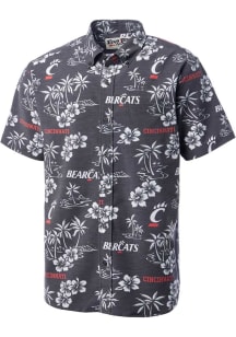 Reyn Spooner Cincinnati Bearcats Mens Black Kekai Button 24 Short Sleeve Dress Shirt