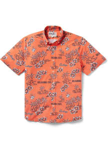 Reyn Spooner Oklahoma State Cowboys Mens Orange Kekai Short Sleeve Dress Shirt