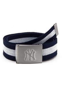 New York Yankees Fabric Stripe Mens Belt