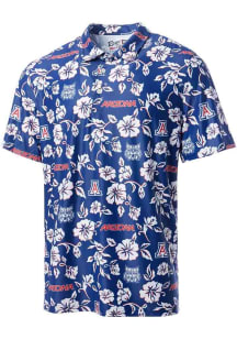 Reyn Spooner Arizona Wildcats Mens Navy Blue PUA DESIGN Short Sleeve Polo