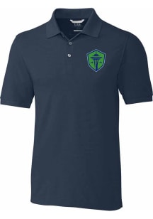 Cutter and Buck Seattle Sounders FC Navy Blue Advantage Pique Big and Tall Polo