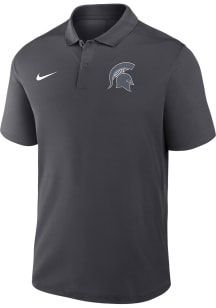 Nike Michigan State Spartans Mens Anthracite DriFit Victory Color Pop Short Sleeve Polo