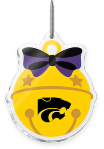 K-State Wildcats Bow Bell Ornament - Purple