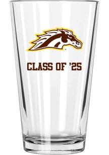Western Michigan Broncos Class of 2025 16 oz Pint Glass - White