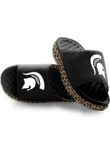 Michigan State Spartans Black Cheetah Dip Womens Shoes