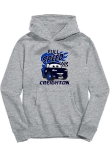 Vive La Fete Creighton Bluejays Youth Grey Full Speed Long Sleeve Hoodie