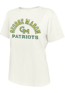 Original Retro Brand George Mason University Womens Ivory Vinatage Short Sleeve T-Shirt