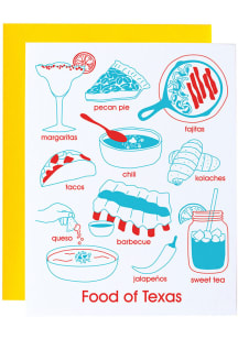 Texas State Foods Design Card - Red