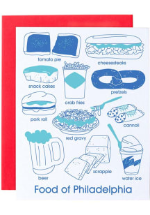 Philadelphia City Foods Design Card - Blue