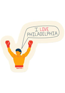 Philadelphia Local Iconic Designs Stickers - White