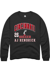 AJ Hendrick Cincinnati Bearcats Mens Black NIL Arch Logo Player Crew