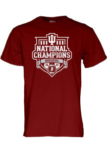 Blue 84 Indiana Hoosiers Crimson 2025 College Football National Champions Official Team Logo Short..