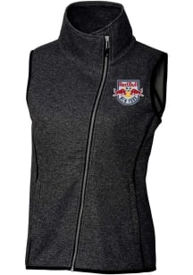 Cutter and Buck New York Red Bulls Womens Charcoal Mainsail Asymmetrical Vest