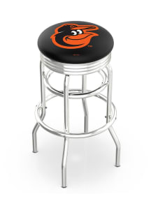 Baltimore Orioles Double-Ring Swivel Chrome Pub Stool - Silver