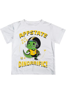 Vive La Fete Appalachian State Mountaineers Toddler White Dino-Riffic Short Sleeve T-Shirt