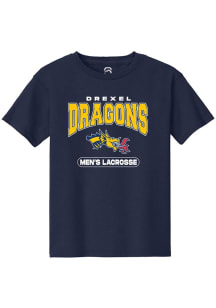 Summit Sportswear Drexel Dragons Youth Navy Blue Lacrosse Short Sleeve T-Shirt