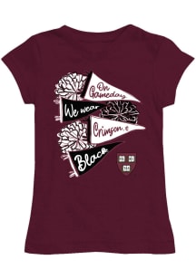 Vive La Fete Harvard Crimson Toddler Girls Crimson Lexie Short Sleeve T-Shirt