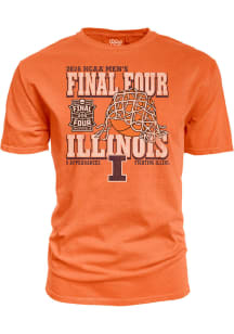 Blue 84 Illinois Fighting Illini Orange 2026 Men's Basketball Final Four Bound Short Sleeve T Shir..