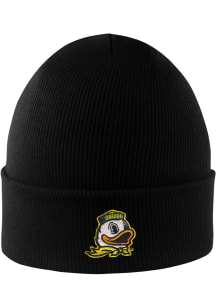 LogoFit Oregon Ducks Black North Pole Mens Knit Hat